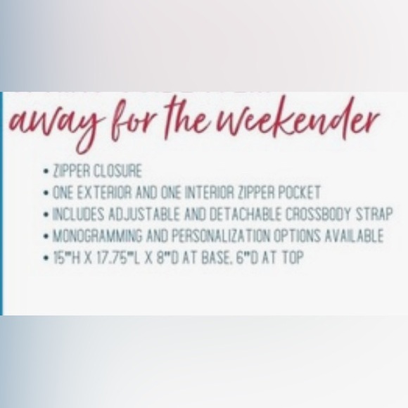 Thirty One Away for the Weekender tote, Twill - Picture 2 of 5